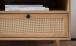 Lowboard >WL6.887< in Eiche-Dekor & Rattan, Holzwerkstoff - 120x56x39cm (BxHxT)