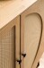 Kommode >WL6.893< in Eiche Dekor, Holzwerkstoff & Geflecht - 80x103x39cm (BxHxT)