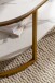 Couchtisch >WL6.895< in Marmor Optik Weiß / Gold - 100x45x60 (BxHxT)