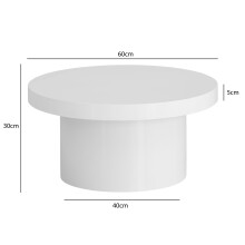 Couchtisch >WL6.925< in Weiß, MDF - 30x60cm (HxD)