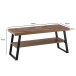Sitzbank >WL6.977< in Eiche Dekor, Holzwerkstoff - 100x41x40cm (BxHxT)
