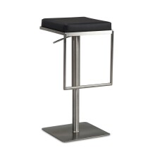Barhocker >WL6.981< in Schwarz & Edelstahl -...