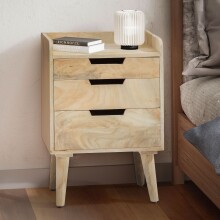 Nachtkommode >WL6.984< in Mango, Massivholz -...