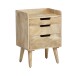 Nachtkommode >WL6.984< in Mango, Massivholz - 45x63x33cm (BxHxT)