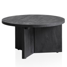 Couchtisch >WL6.985< in Mango Schwarz, Massivholz -...