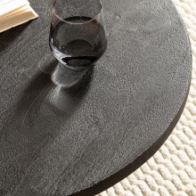 Couchtisch >WL6.985< in Mango Schwarz, Massivholz - 33x60cm (HxD)