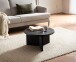 Couchtisch >WL6.985< in Mango Schwarz, Massivholz - 33x60cm (HxD)