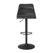 Barhocker >WL6.999< in Grau, Samt - 45x106x51cm (BxHxT)