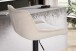 Barhocker >WL7.004< in Beige, Samt - 45x106x55cm (BxHxT)