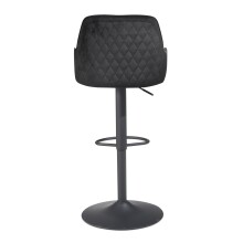Barhocker >WL7.007< in Schwarz, Samt - 45x106x45cm (BxHxT)
