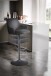 Barhocker >WL7.007< in Schwarz, Samt - 45x106x45cm (BxHxT)