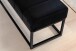 Sitzbank >WL7.010< in Schwarz, Samt - 108x40x40cm (BxHxT)