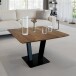 Couchtisch >WL7.012< in Akazie Braun, Massivholz & Metall - 60x40x60cm (BxHxT)