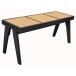 Sitzbank >WL7.015< in Akazie Schwarz & Wiener Geflecht - 120x48x38 (BxHxT)