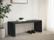 Sitzbank Akazie Massivholz 120 cm Schwarz Garderobenbank Flurbank