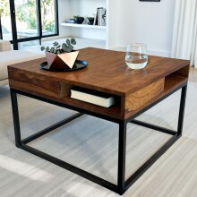 Couchtisch >WL7.022< in Sheesham / schwarz -...