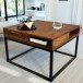 Couchtisch >WL7.022< in Sheesham / schwarz - 60x40x60 (BxHxT)