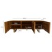Lowboard >WL7.028< in Akazie, Massivholz & Edelstahl - 160x56x46cm (BxHxT)