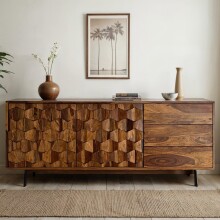 Sideboard >WL7.029< in Sheesham, Massivholz -...