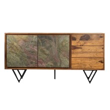 Sideboard >WL7.032< in Sheesham & Steinoptik,...