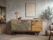 Sideboard >WL7.032< in Sheesham & Steinoptik, Massivholz - 150x55x40cm (BxHxT)