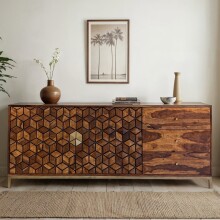 Sideboard >WL7.040< in Sheesham, Massivholz -...