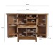 Barschrank >WL7.041< in Sheesham, Massivholz - 65x90x50cm (BxHxT)