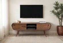 Lowboard >WL7.042< in Sheesham, Massivholz - 160x50x45cm (BxHxT)