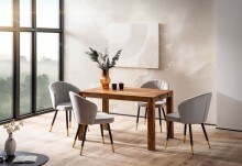 Kulissen-Esstisch >WL7.043< in Sheesham, Massivholz - 120/200x76x80cm (BxHxT)