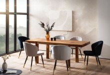 Kulissen-Esstisch >WL7.043< in Sheesham, Massivholz - 120/200x76x80cm (BxHxT)