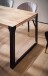 Esstisch >WL7.046< in Akazie / schwarz, Massivholz & Metall - 120x76x60 (BxHxT)