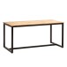 Esstisch >WL7.058< in Akazie / schwarz, Massivholz & Metall - 120x76x60 (BxHxT)