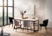 Esstisch >WL7.058< in Akazie / schwarz, Massivholz & Metall - 120x76x60 (BxHxT)
