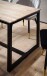 Esstisch >WL7.058< in Akazie / schwarz, Massivholz & Metall - 120x76x60 (BxHxT)
