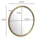 Spiegel >WL7.103< in Gold, Metall / Spiegel - 60x4x60cm (HxTxD)