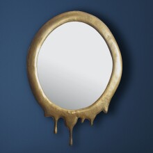 Spiegel >WL7.106< in Gold, Aluminium / Spiegel -...