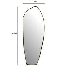 Spiegel >WL7.110< in Gold, Spiegel / Metall - 33x90x3cm (BxHxT)