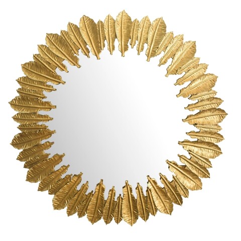 Spiegel >WL7.121< in Gold, Spiegel / Metall - 68x68x3cm (BxHxT)