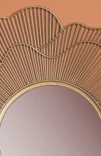 Spiegel >WL7.122< in Gold, Spiegel / Metall - 77x77x3cm (BxHxT)