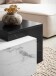Couchtisch >WL7.143< in Marmor-Optik Weiß / schwarz - 120x40x60 (BxHxT)