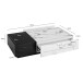 Couchtisch >WL7.144< in Marmor-Optik Weiß / schwarz - 120x28x60 (BxHxT)