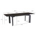 Kulissen-Esstisch >WL7.152< in Keramik Schwarz - 180/240x77x95 (BxHxT)