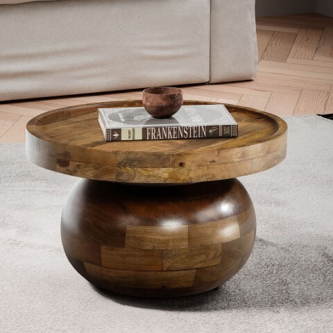 Couchtisch >WL7.161< in Mango, Massivholz - 30x50cm (HxD)