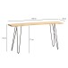 Laptoptisch >WL7.162< in Akazie, Massivholz & Metall - 150x75x36cm (BxHxT)