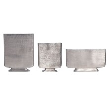 Dekovase >WL7.166< (3-teilig) in Silber, Aluminium...