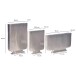Dekovase >WL7.166< (3-teilig) in Silber, Aluminium - 26x33x4cm (BxHxT)