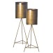 Blumentopf >WL7.171< (2-teilig) in Gold, Metall - 89x32cm (HxD)
