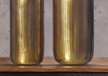Dekovase >WL7.173< (2-teilig) in Gold, Aluminium - 40x16cm (HxD)