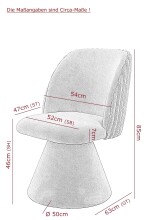 Esszimmerstuhl >BARI II S< (2er-Set) in Grau, 360° drehbar - 54x85x63cm (BxHxT)