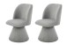 Esszimmerstuhl >BARI II S< (2er-Set) in Grau, 360° drehbar - 54x85x63cm (BxHxT)